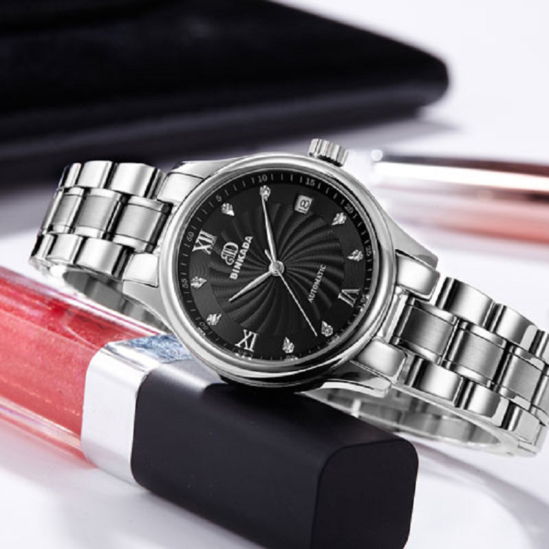 正品宾卡达binkada手表男士自动机械表男表防水腕表休闲日历旋风大