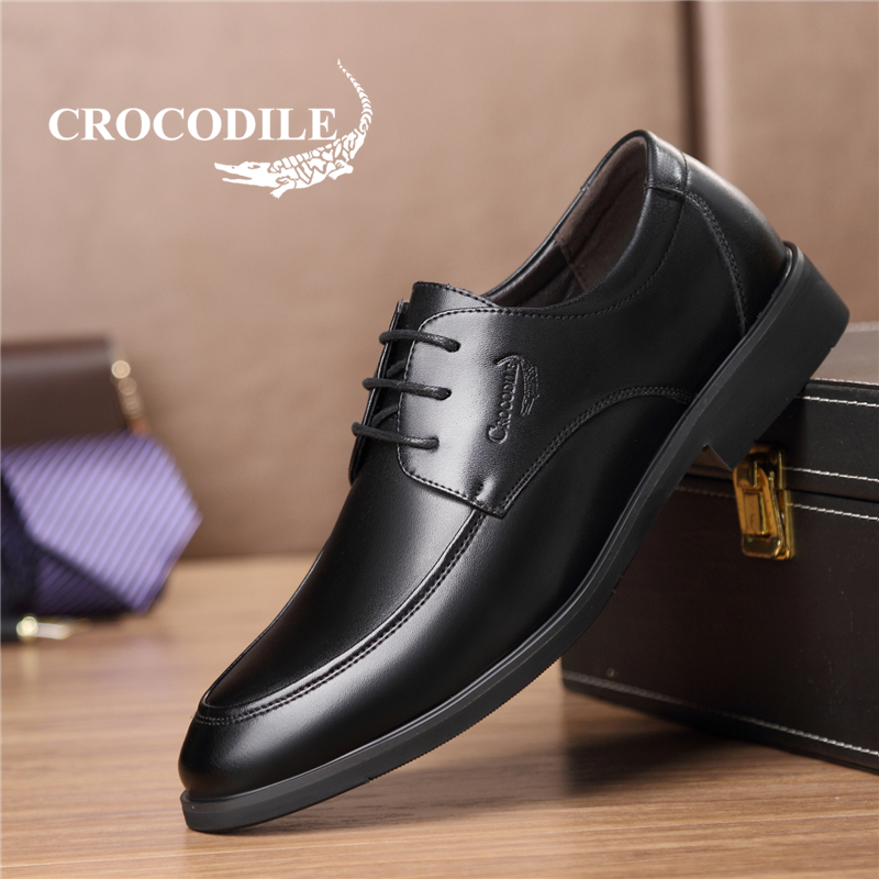 鳄鱼恤(CROCODILE)男士皮鞋休闲男鞋经典正装鞋WFX00372088