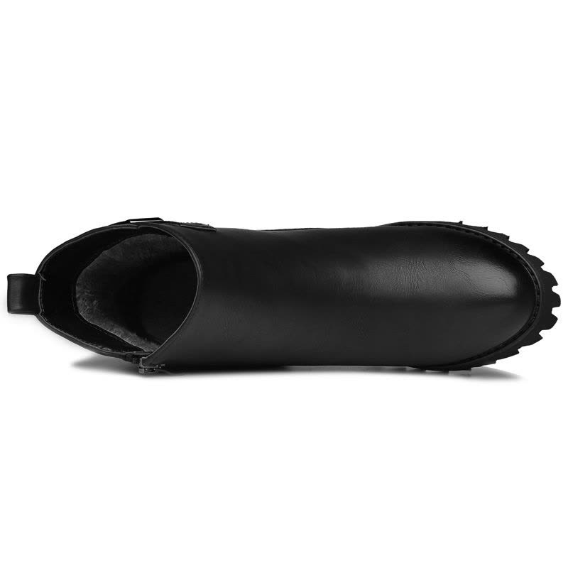 百年纪念Centenary气质百搭防水台金属扣带粗跟女靴1357图片