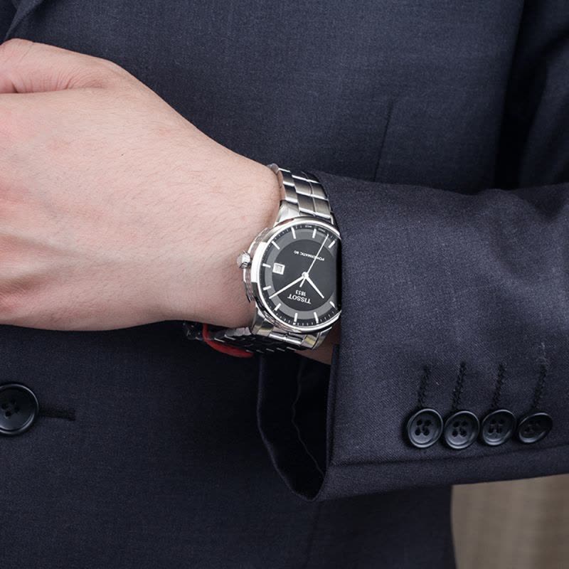 天梭(TISSOT)豪致系列自动机械时尚简约休闲商务钢带男士手表T086.407.11.051.00图片