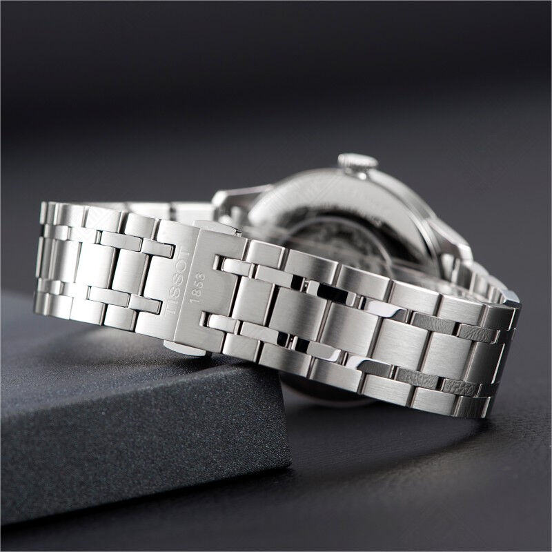 天梭(TISSOT)杜鲁尔系列自动机械时尚商务休闲钢带男士手表T099.407.11.038.00