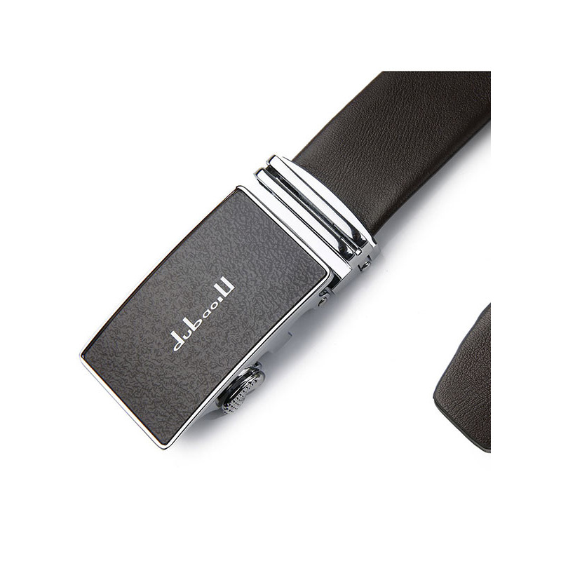 dubaolu都宝路2018爆款男士真皮自动扣皮带啡色休闲商务型黑色系腰带