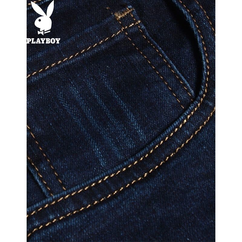 花花公子(PLAYBOY)牛仔裤男春秋款时尚男装新品直筒修身男士牛仔长裤图片