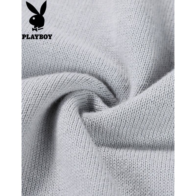 花花公子(PLAYBOY)针织衫男秋冬款男士商务休闲毛衣V领纯色简约开衫毛线衣图片