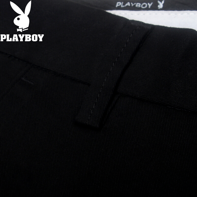 花花公子(PLAYBOY)弹力休闲裤男秋季新款修身中腰直筒商务休闲裤男士长裤子