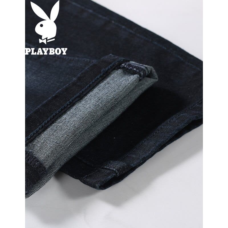 花花公子(PLAYBOY)牛仔裤秋冬时尚新款牛仔裤男修身韩版百搭小脚裤男男长裤慕尼黑图片