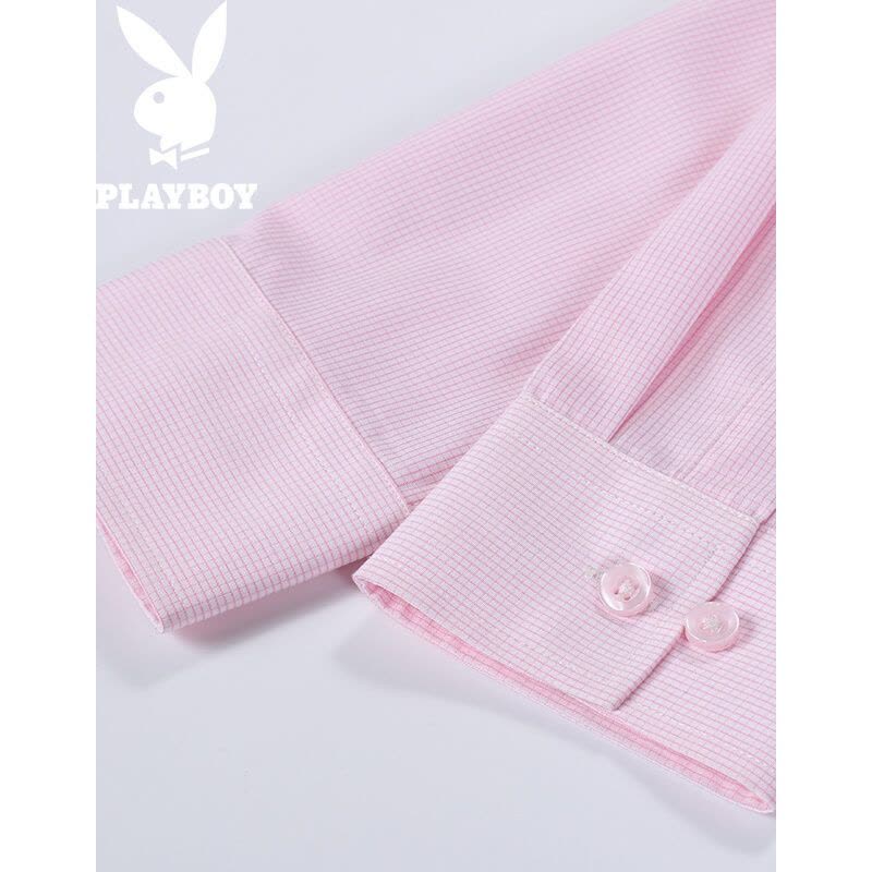 花花公子(PLAYBOY)秋季新款休闲商务修身潮流青年男士男士魅力长袖衬衣图片