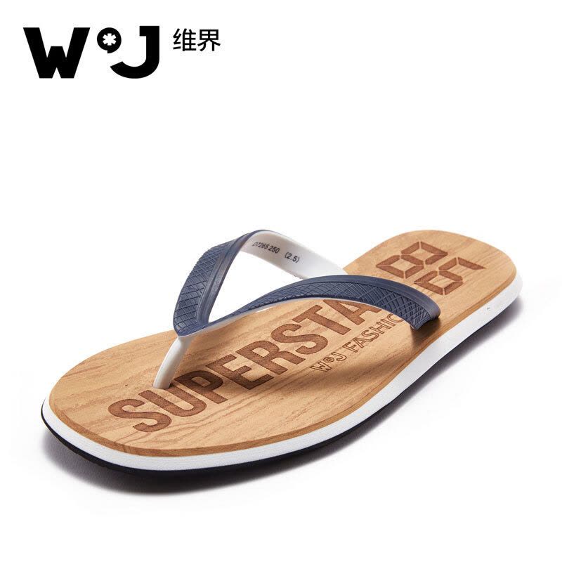 维界人字拖飞扬的字母潮流个性鞋底人字拖图片