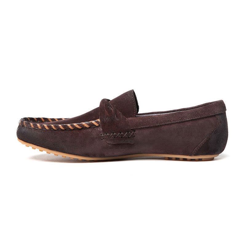 维界奢华舒适 牛皮豆豆休闲鞋图片