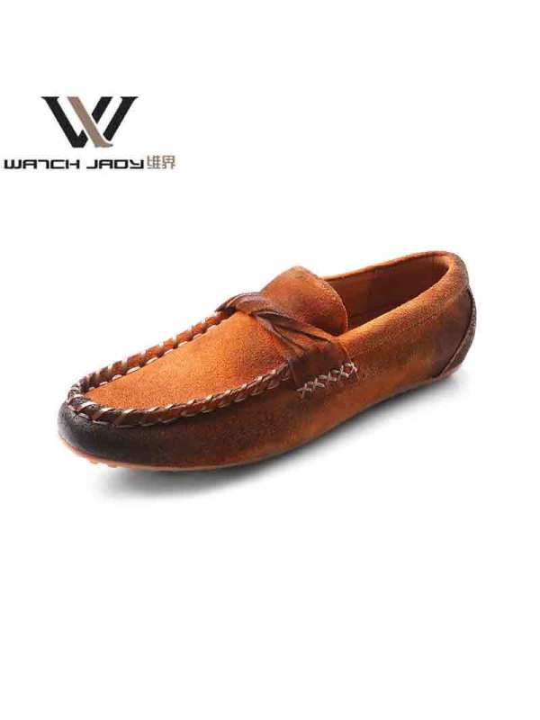 维界奢华舒适 牛皮豆豆休闲鞋