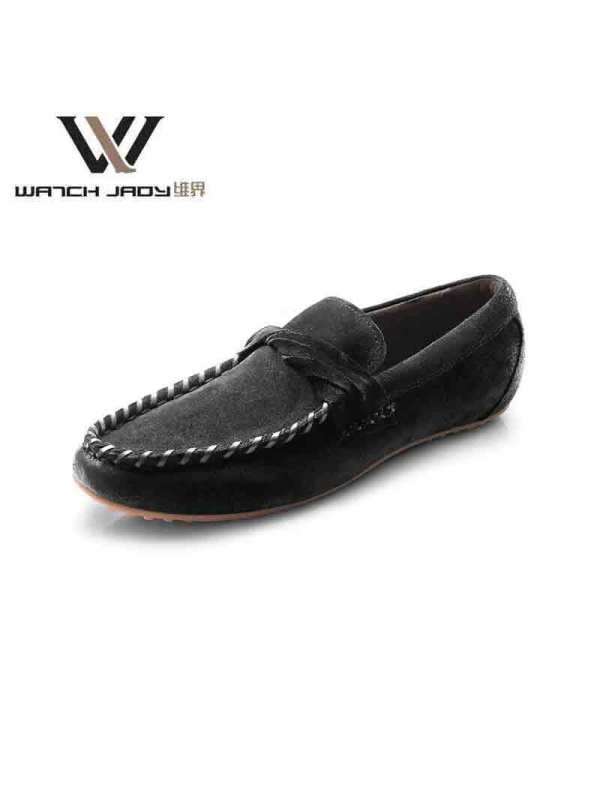 维界奢华舒适 牛皮豆豆休闲鞋