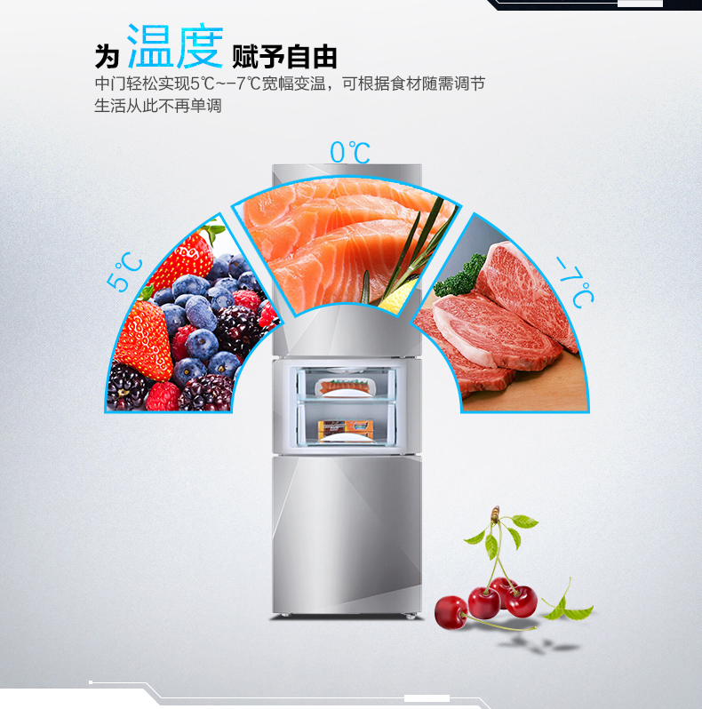 haier/海尔三门冰箱 bcd-216sdegu1 216 l直冷单循环wifi冷藏冷冻小