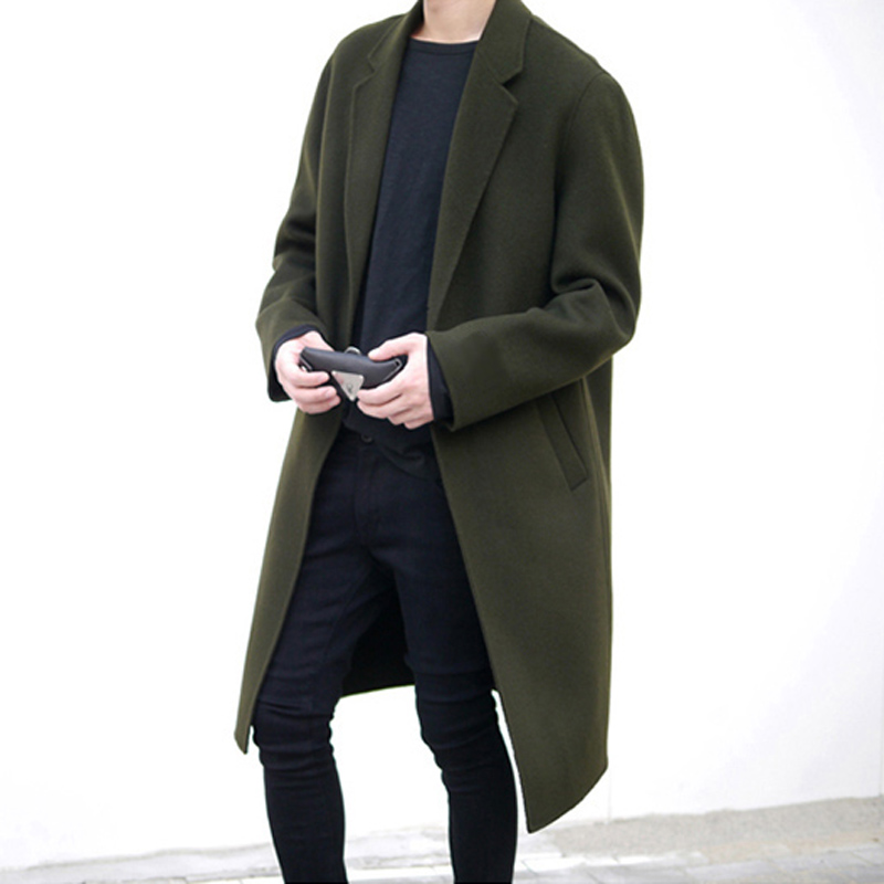Mtiny2017新款冬季韩版双面毛呢羊绒大衣男士