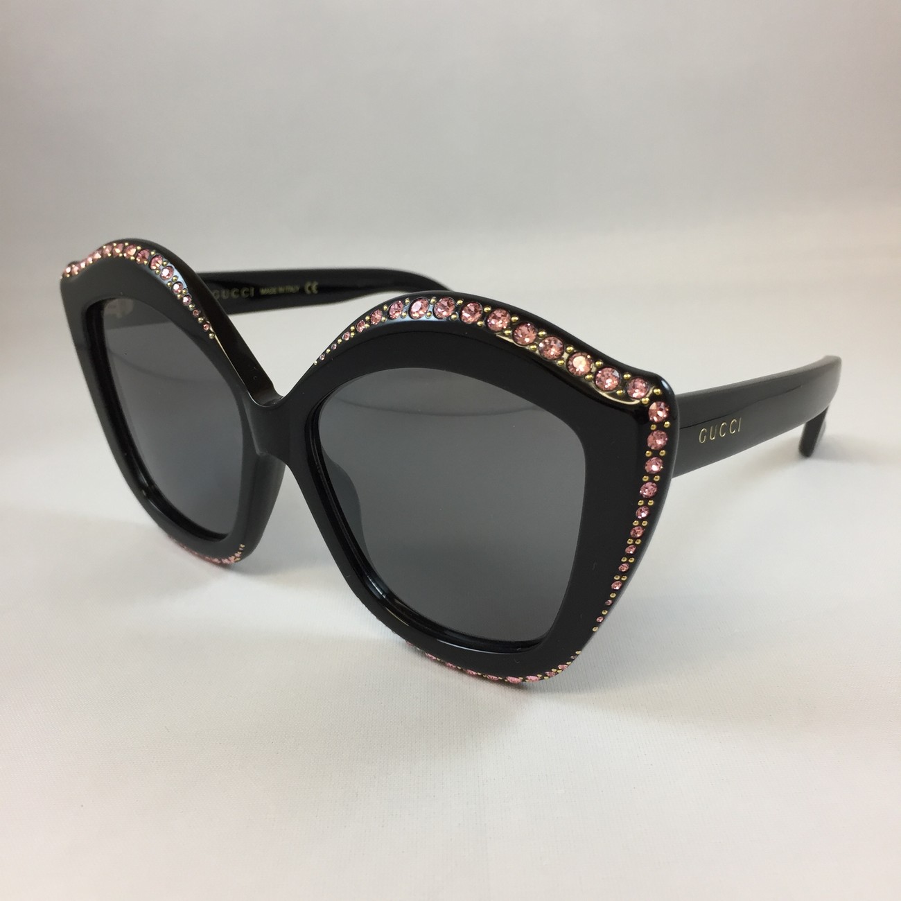 gucci古驰 美国 女款太阳眼镜墨镜gg0118s 002黑色银色镜面53mm欧美