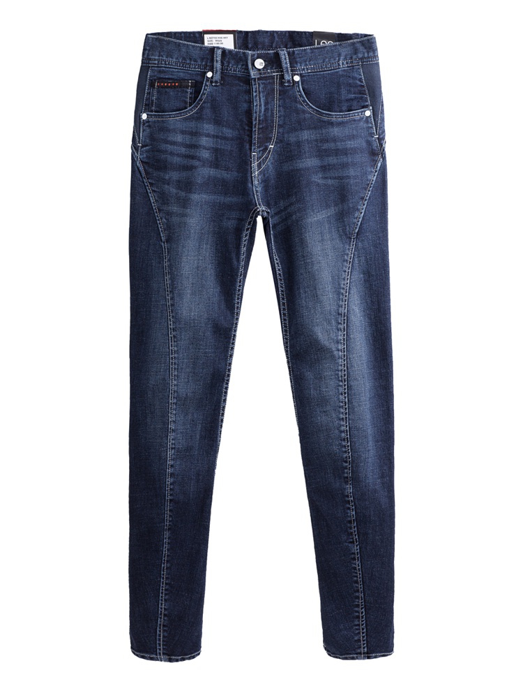 lee新款男士修身小脚3d立体剪裁水洗牛仔裤lmz755h464ky