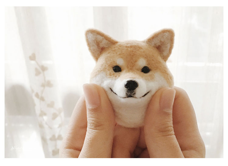 902新款羊毛毡戳戳乐斗牛犬 柴犬胸针 柯基小狗宠物材料包 手工diy