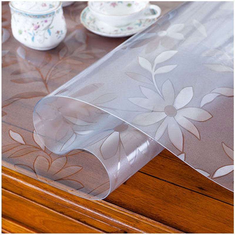 软塑料玻璃桌布免洗餐桌垫水晶板透明磨砂茶几垫创意简约家居家用小