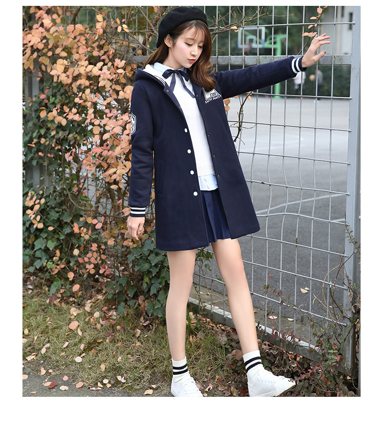 少女冬装2018新款韩版中长款中学生棉衣棉袄女学院风初中生外套女