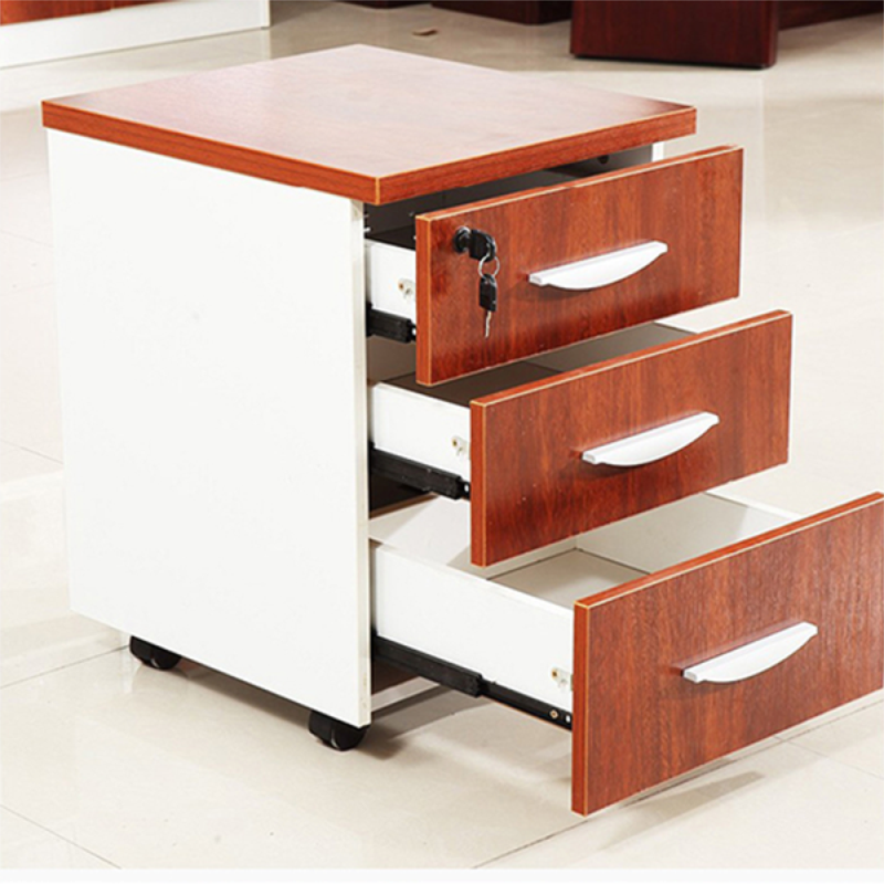 电脑办公卡桌1.4m*1.4m*1.1m 含边柜 如图色公司办公桌连体办公用