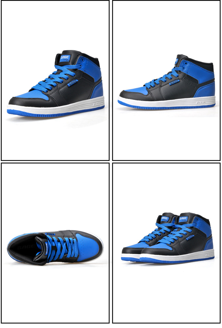 八哥男鞋高帮鞋男板鞋韩版潮流高邦休闲运动鞋白色春季鞋子男