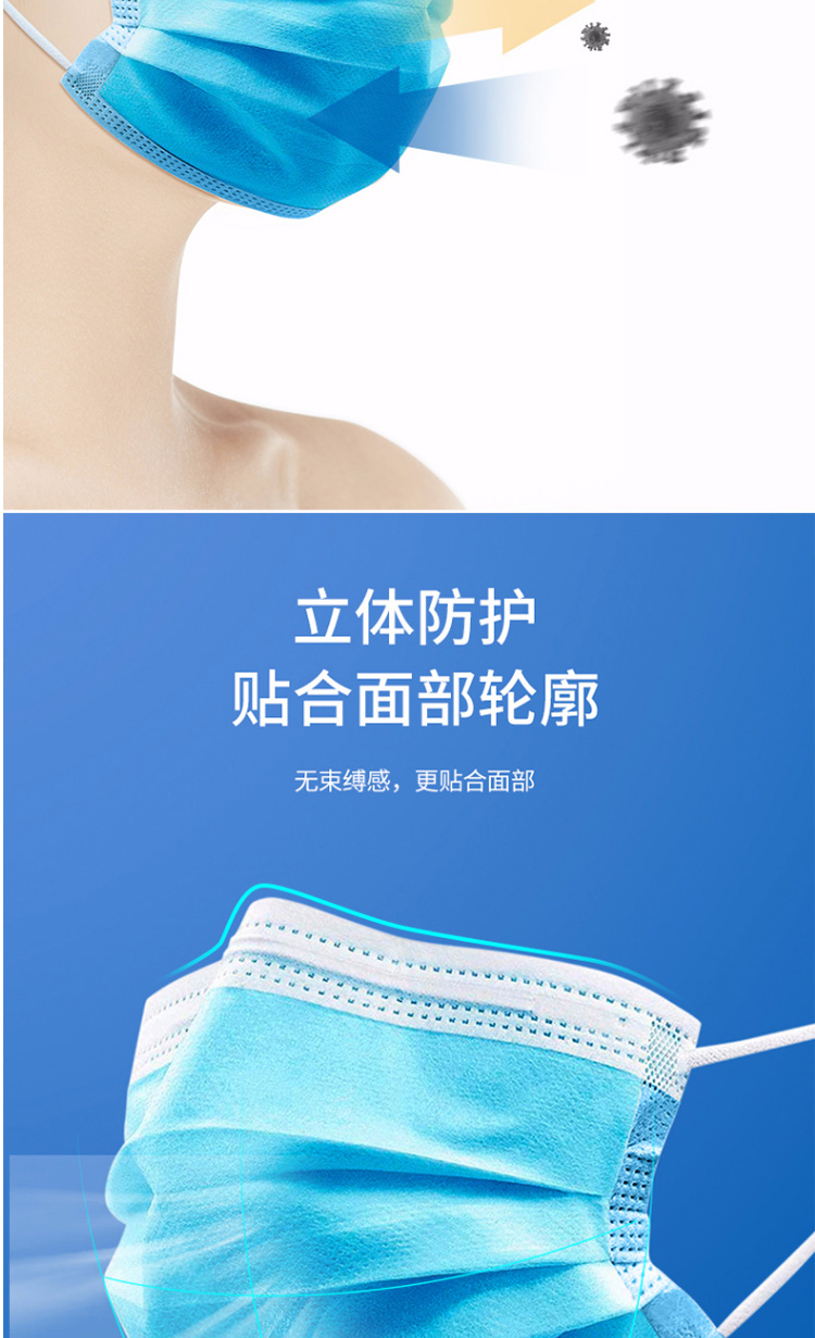 绿之源 绿呼吸一次性无纺布口罩10只装含熔喷布防尘防风防尾气异味