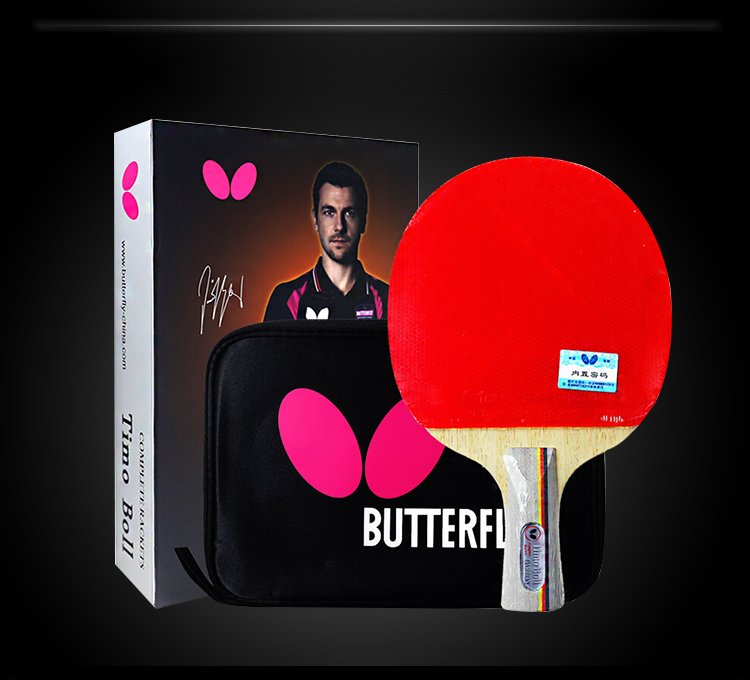 蝴蝶(butterfly)乒乓球拍 蝴蝶(butterfly)蒂姆波尔乒乓球成品拍直拍
