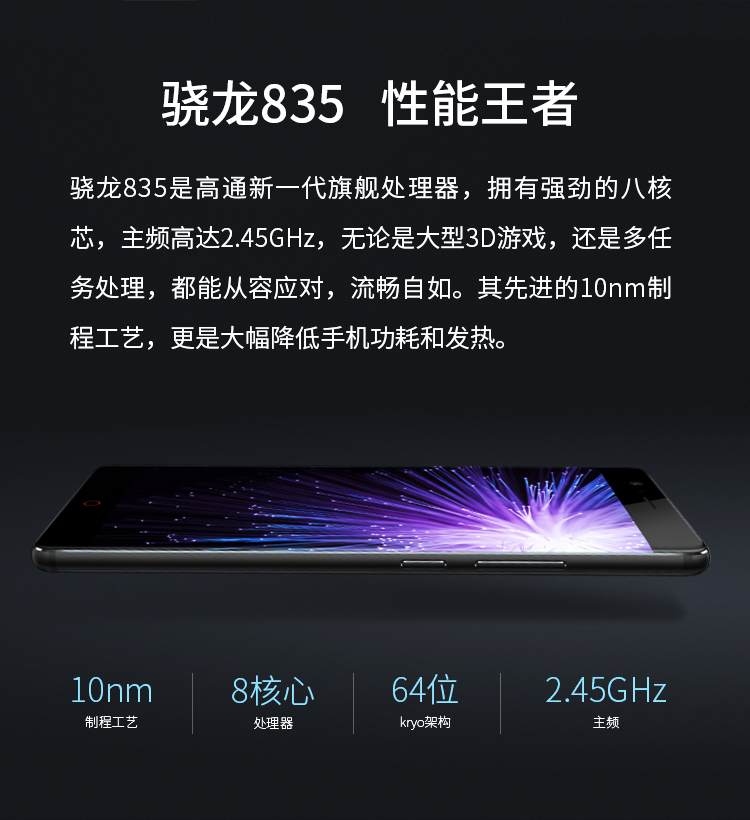 努比亚(nubia) Z17 无边框 全网通 8GB+128GB