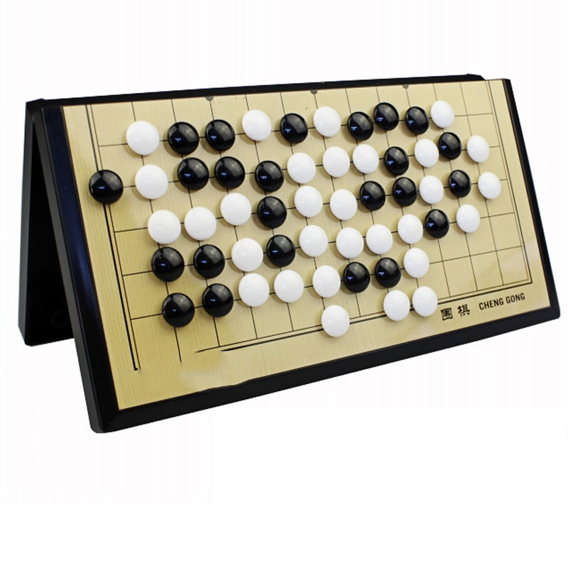 子儿童围棋套装磁性石折叠便携式棋盘13路儿童初学者围棋亲子桌面游戏