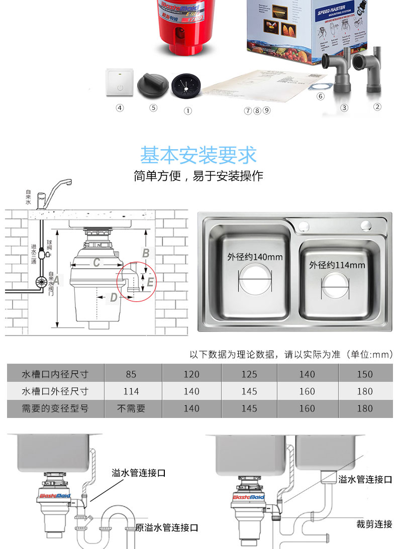 垃圾处理器 唯斯特姆 1780RS