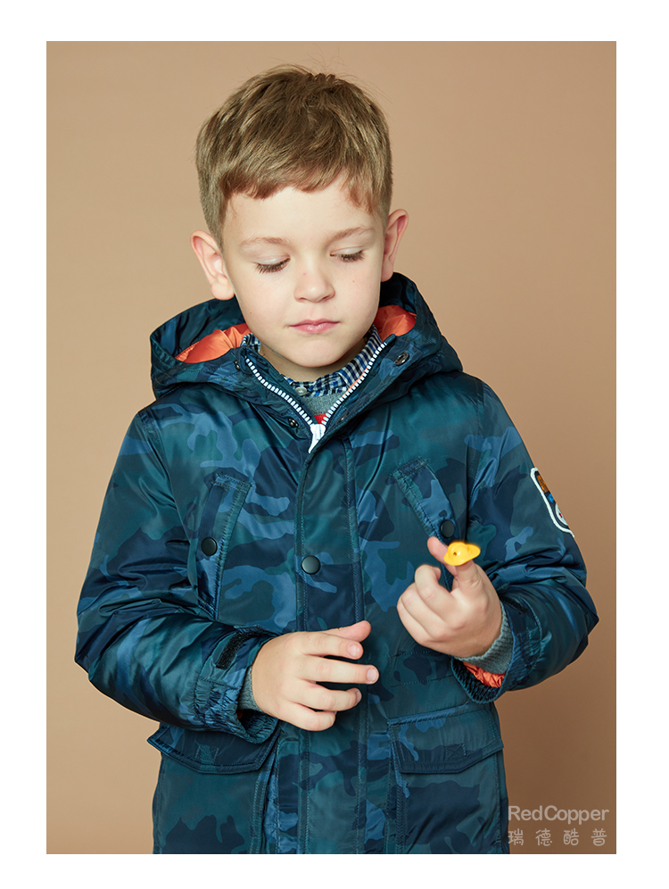 red copper男童秋冬装外套棉服加厚运动中大童韩版潮童装儿童夹克