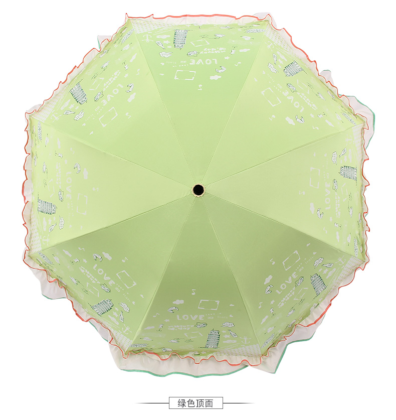 天堂傘愛在旅途黑膠防嗮晴雨太陽傘33217