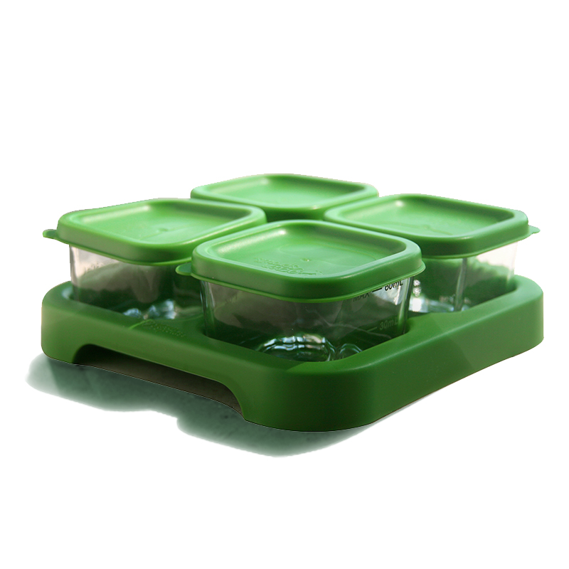 GreenSprouts小绿芽玻璃食物储存盒绿120ml