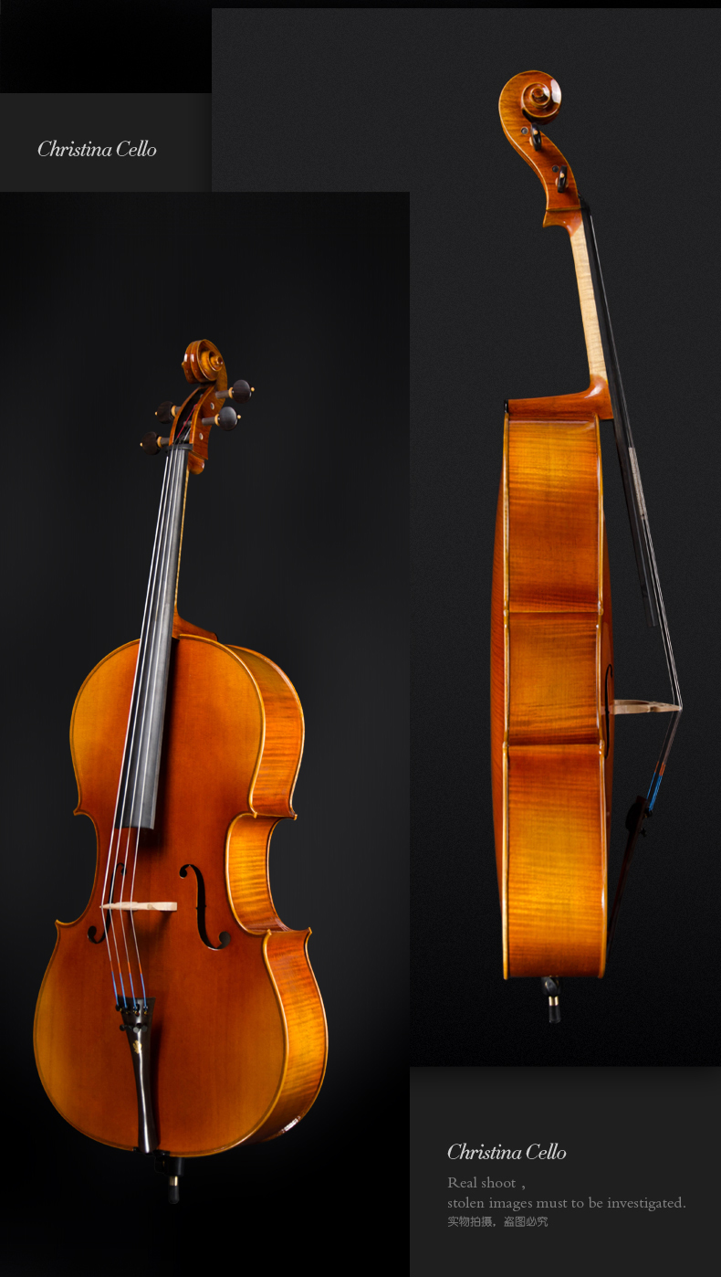 克莉丝蒂娜(christina)弦乐器c09a 大提琴 christina c09a 仿古大提琴