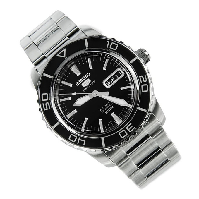 seiko精工[美国直邮正品]5号男机械表 户外运动潜水夜光手表snzh53