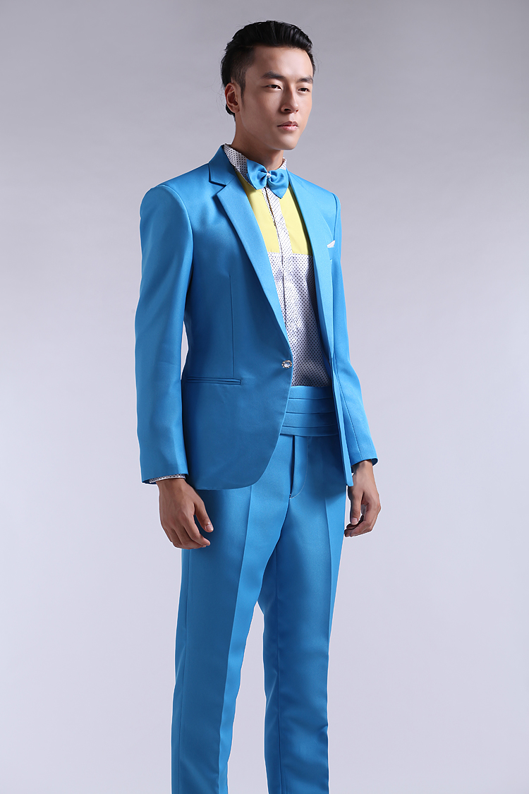 newlake韩版西服套装男士礼服西服彩色西装舞台主持演出影楼男装合唱