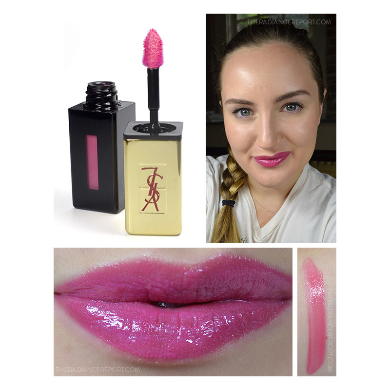 圣罗兰ysl缎面镜光唇釉6ml(2色可选)限量春彩/口红唇膏/不脱妆彩妆