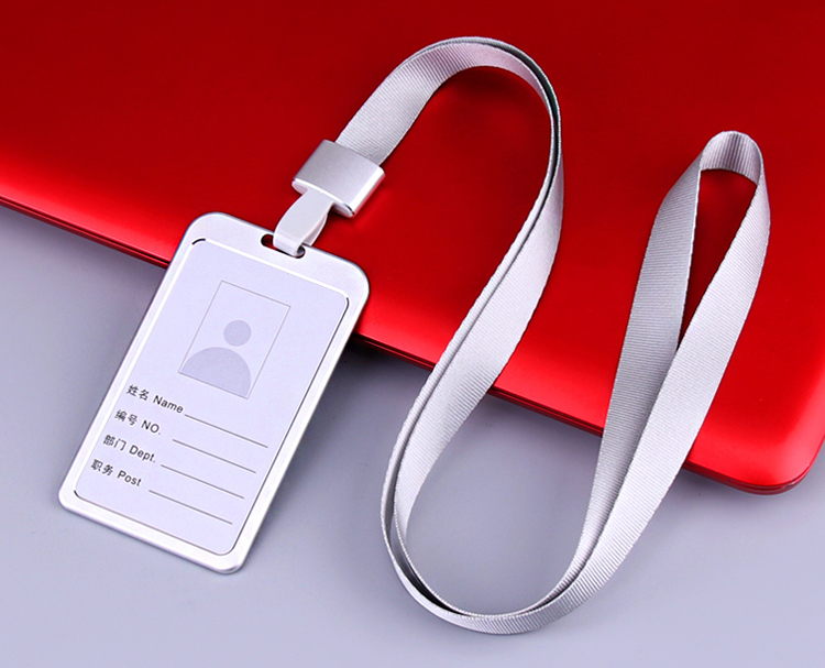 闪电竖式金属工作证卡套职位胸牌铝合金工作牌胸卡员工牌卡套xy99金
