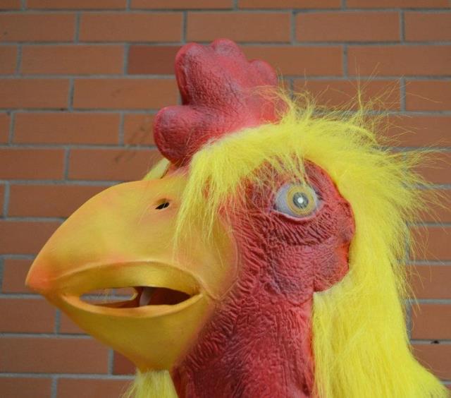 化妆舞会派对面具公鸡面具头套动物节日演出面具小鸡面具主播面具