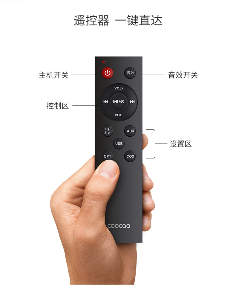 酷开coocaalive1电视音响回音壁51家庭影院蓝牙壁挂音箱soundbar