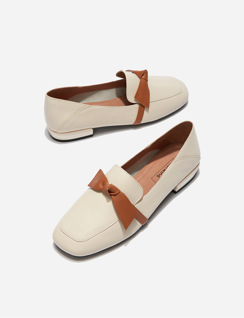 热风hotwind2019年春季新款小清新蝴蝶结女士休闲鞋中口平底单鞋h02w