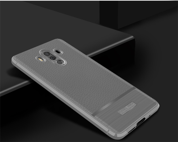 huawei华为mate10手机壳碳纤维拉丝荔枝纹防摔防滑散热10pro全包硅胶