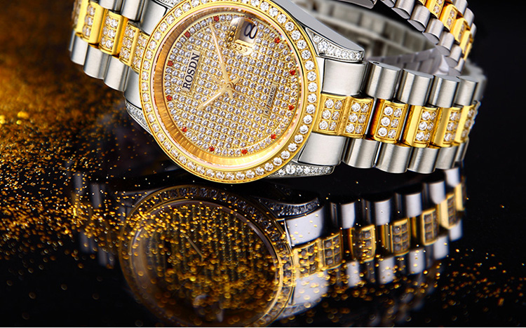 劳士顿(rosdn)满天星系类手表男士机械表 休闲商务防水情侣表机械对表