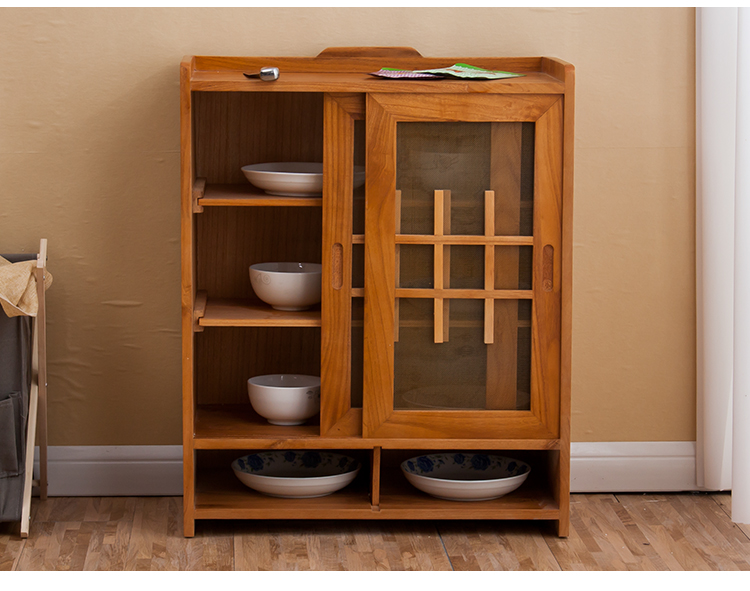 简易菜柜子实木菜橱防虫餐边柜厨房储物柜经济型透气碗柜可挂墙