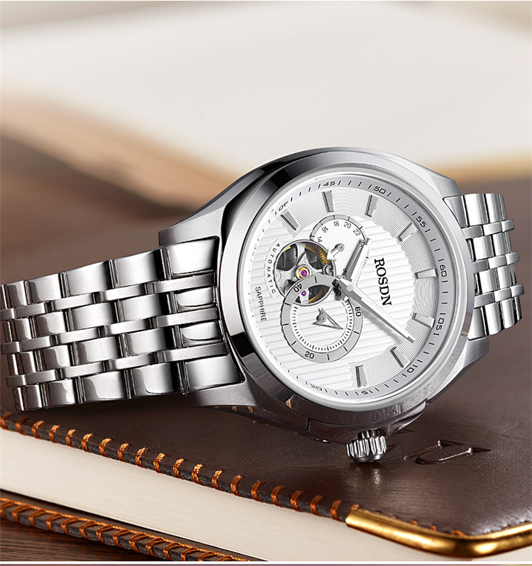 劳士顿(rosdn)机械表2052 劳士顿(rosdn)男士手表夜光防水镂空全自动