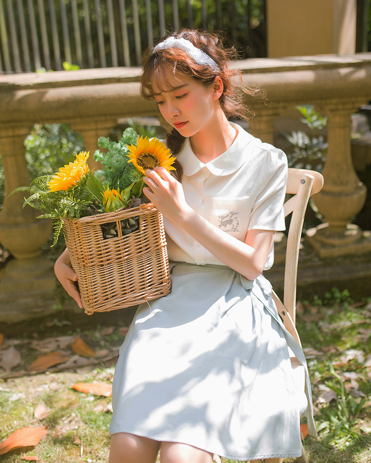 漫倪芳2018夏季新款民国刺绣系带小清新半身裙中裙森女系文艺学院风a