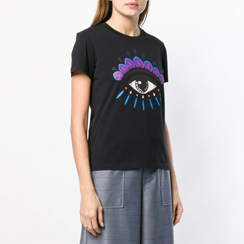 【直营】kenzo高田贤三 女士大眼睛logo全棉圆领短袖t恤 f952ts7334yd
