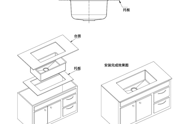 kes手工水槽双槽304不锈钢水槽单槽厨房洗菜盆洗碗池台下盆