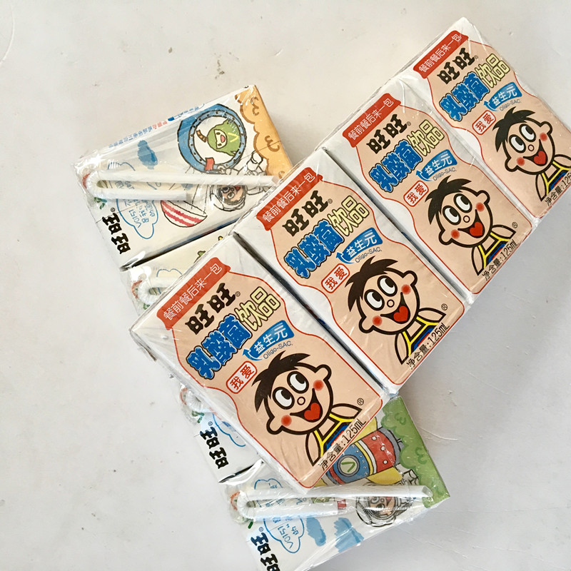 旺仔牛奶乳酸菌饮品125mlx36盒益生元产