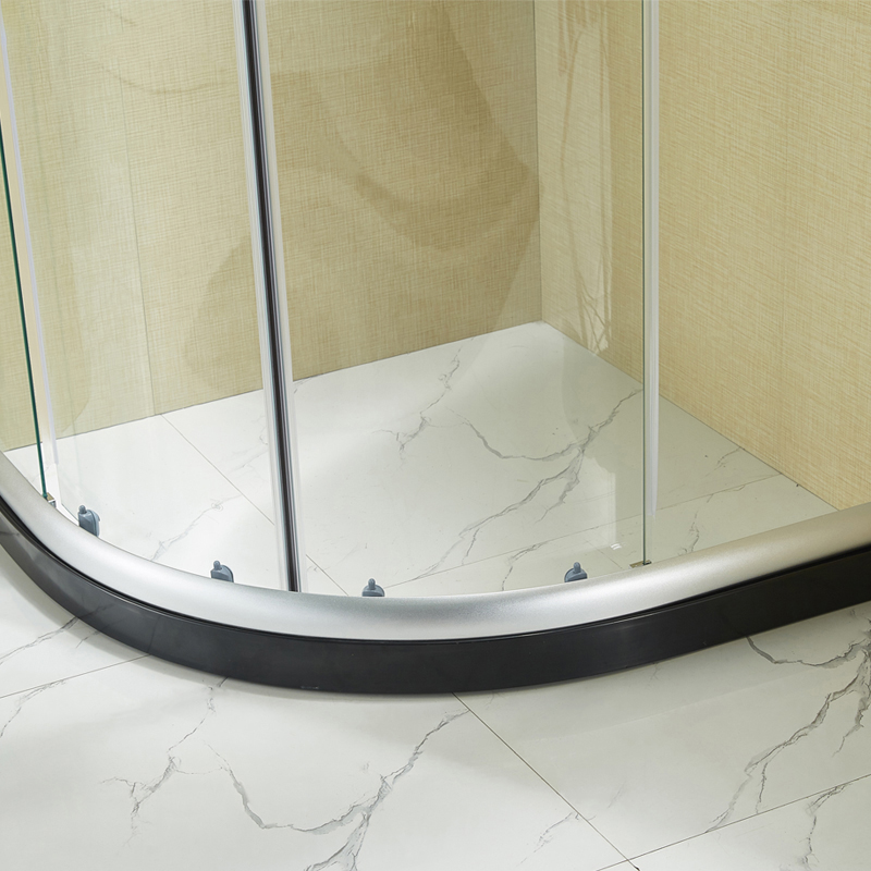 定制简易沐浴淋浴房弧扇形移门钢化玻璃整体浴室卫生间洗澡房隔断100*