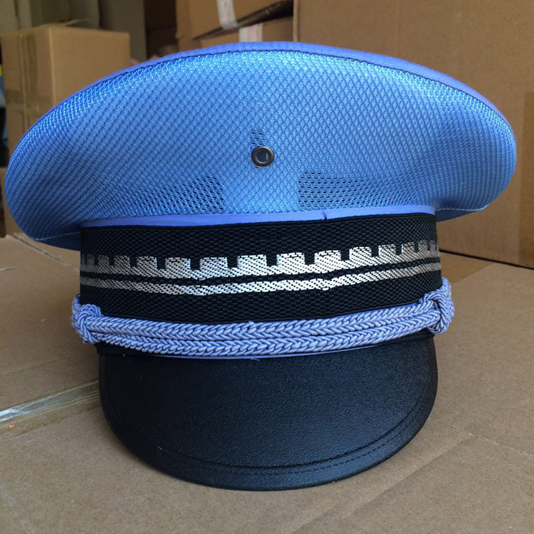 mtiny保安物业大沿帽城管大檐帽子春秋大盖帽夏季网纱表演出礼仪帽